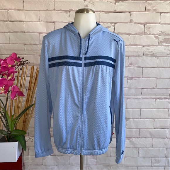 PUMA Mesh Track Jacket Vista Blue NWT